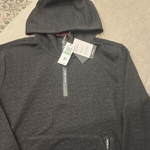 DKNY Black Textured Hoodie